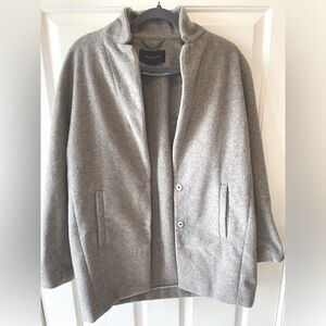Ann Taylor wool blend jacket in grey color